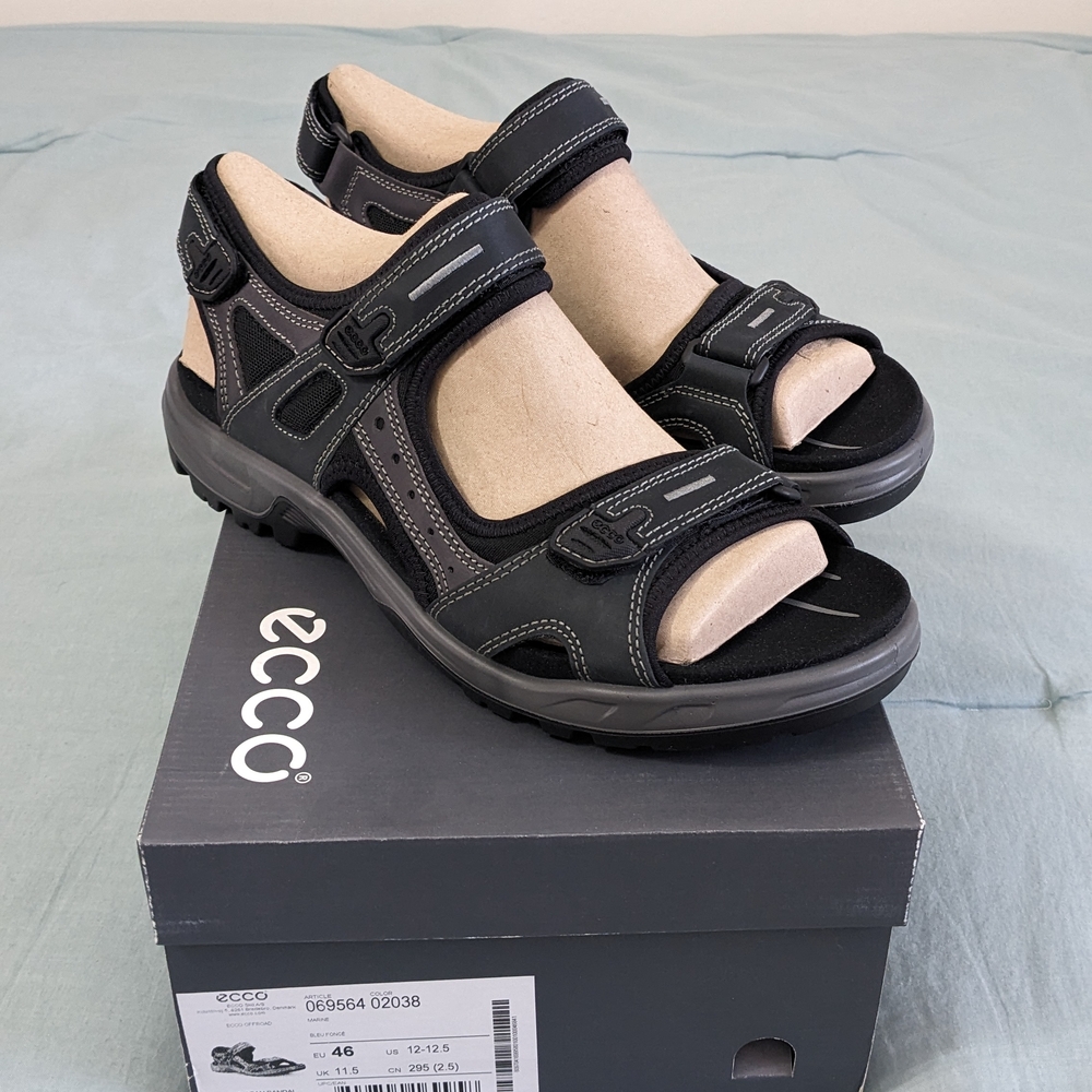 Men's Ecco Off-road Yucatan Sandals Marine Blue Size EU 46 US 12-12.5